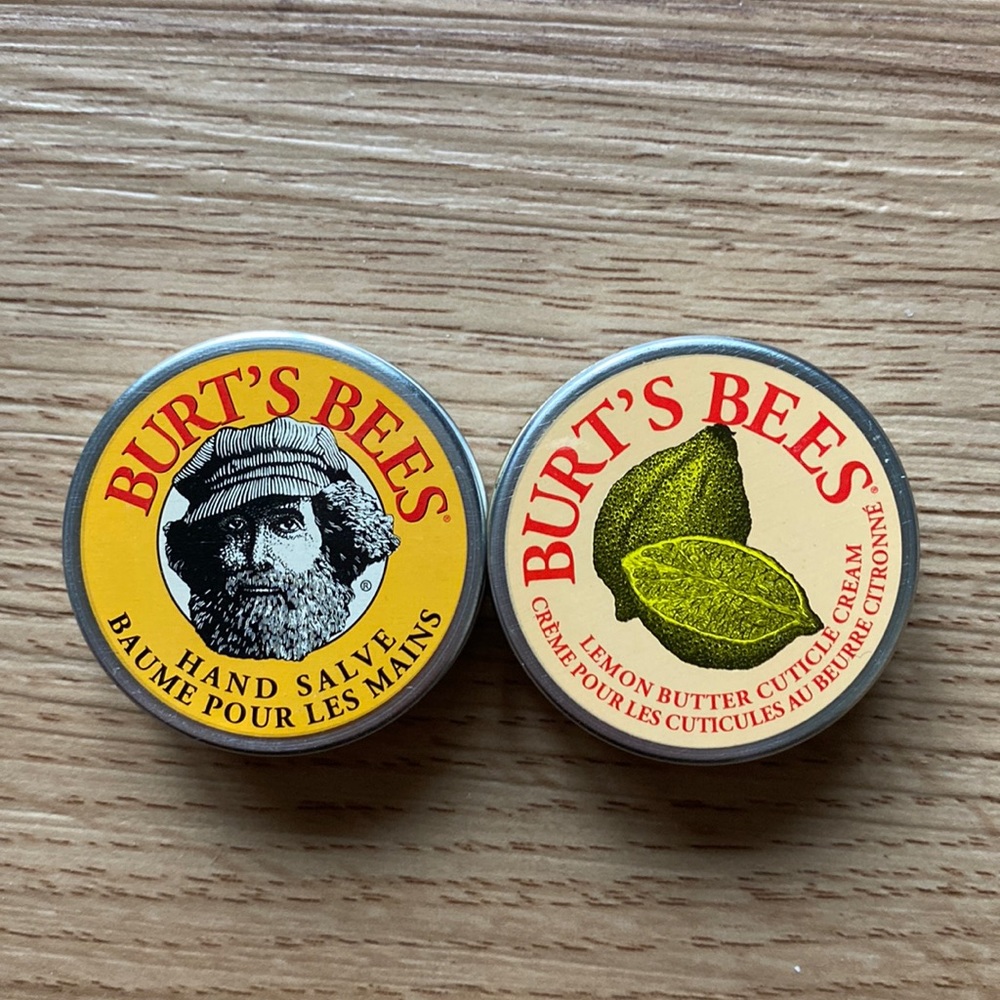 2 NEW Burt’s bees tin creams hand salve and cuticle cream